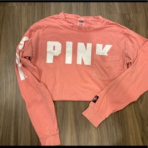 Pink long sleeve size small